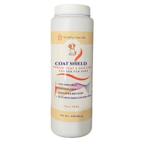 Coat Shield™ Natural Dry Dog Shampoo Powder – Holistic Skin & Coat Cleanser for Allergies, Itchy Skin, Odor & Moisture Control
