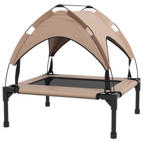Adventure Canopy Raised Dog Bed – Portable Cooling Elevated Cot for Small & Medium Dogs with Sun Shade & Travel Bag