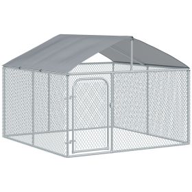 🐕 Outdoor Dog Kennel with Roof – Heavy‑Duty Dog Run with Waterproof & UV‑Resistant Cover for Backyard and Patio (7.5' x 7.5' x 5.7')