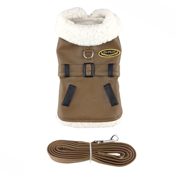 bomber jacket with leash
