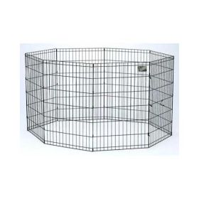 Black E-Coat Pet Exercise Pen 8 Panels (size: 24" x 24")