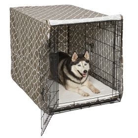 QuietTime Defender Covella Dog Crate Cover (Color: Brown, size: 24" x 18" x 19")