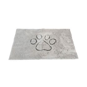 Dirty Dog Door Mat (Color: Silver Grey, size: medium)