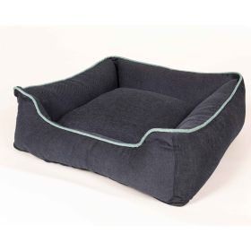 Repelz-It Upholstery Chenille Lounger Pet Bed (Color: Blue/Grey, size: medium)