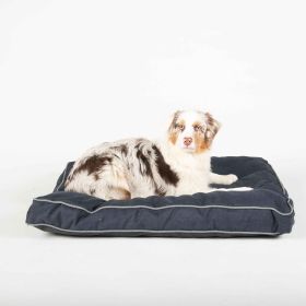 Repelz-It Upholstery Chenille Rectangle Pet Bed (Color: Blue/Grey, size: large)