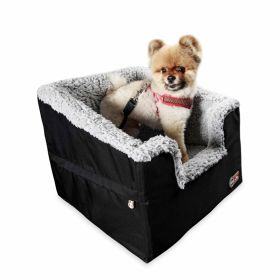 Bucket Booster Pet Seat Collapsible Rectangle (Color: Black, size: small)