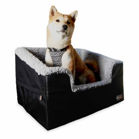 Bucket Booster Pet Seat Collapsible Rectangle (Color: Black, size: large)