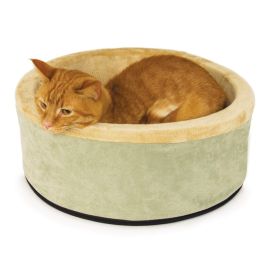 Thermo-Kitty Bed (Color: Sage, size: large)