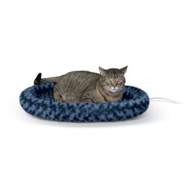 Thermo-Kitty Fashion Splash Bed (Color: Blue, size: large)
