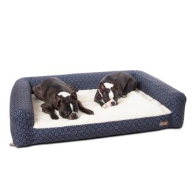 Air Sofa Pet Bed Geo Flower (Color: Navy, size: medium)